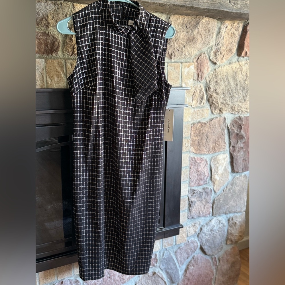 NWT: Calvin Klein Black and silver Patterned Garment